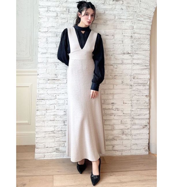 RESEXXY「コルセットフレアニットジャンスカ」|ジャンパースカート|