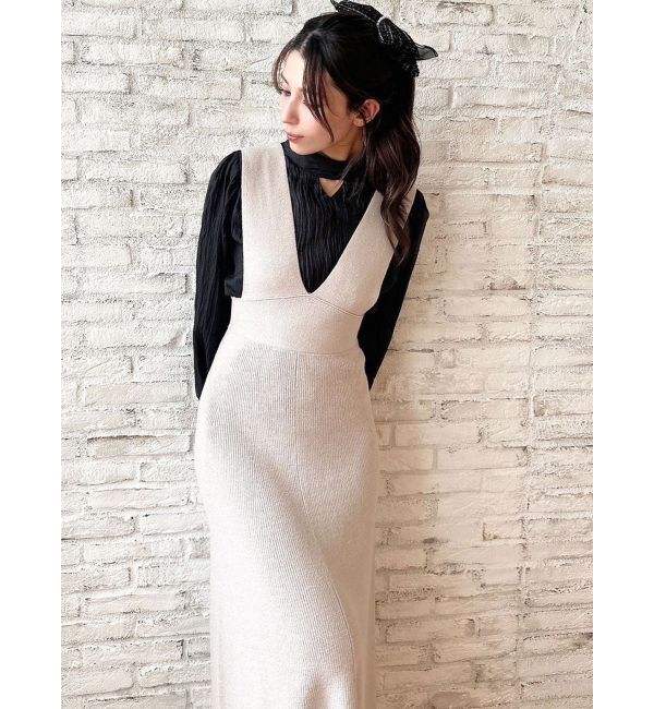 RESEXXY「コルセットフレアニットジャンスカ」|ジャンパースカート|