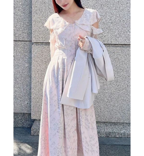 RESEXXY「コルセットシャツフレアワンピース」|ワンピース|ピンク