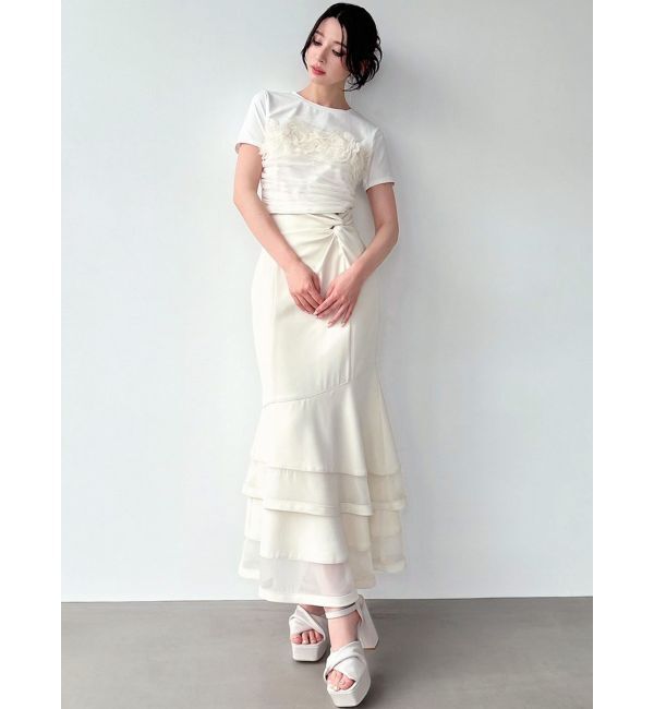 RESEXXY「チュールモチーフドッキングTシャツ」|Tシャツ・カットソー|