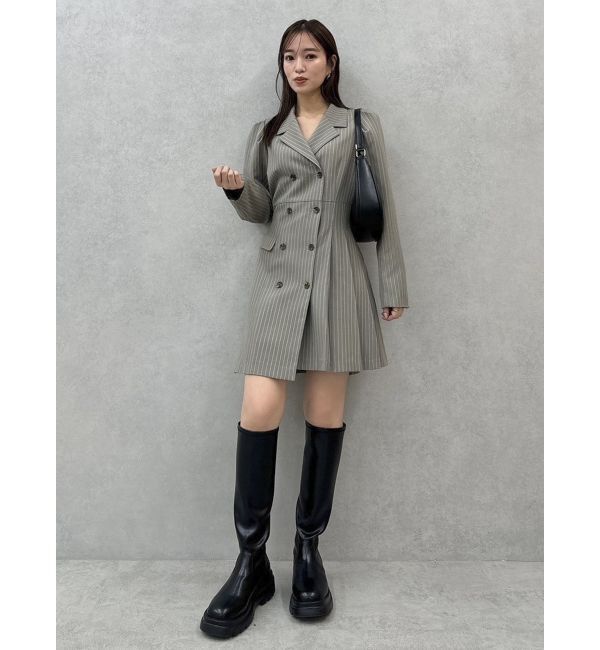 dazzlin「バックオープンテーラーミニワンピース」|ワンピース|