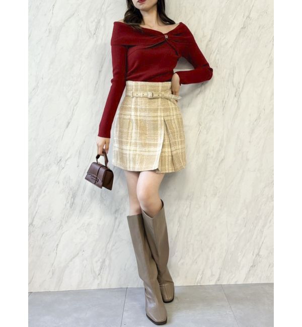 dazzlin「ツイストパーツニットトップス」|ニット・セーター|