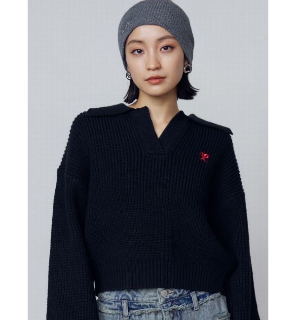 EMODA「スキッパーワイドニット」|ニット・セーター|ブラック