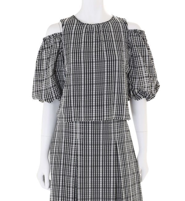 MERCURYDUO「シアーチェックバックシャンブラウス」|シャツ・ブラウス|