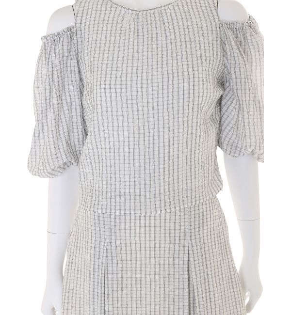 MERCURYDUO「シアーチェックバックシャンブラウス」|シャツ・ブラウス|