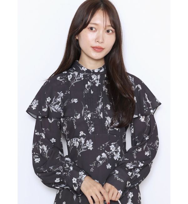 MERCURYDUO「バックノットリボンフラワーワンピース」|ワンピース|