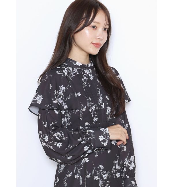 MERCURYDUO「バックノットリボンフラワーワンピース」|ワンピース|