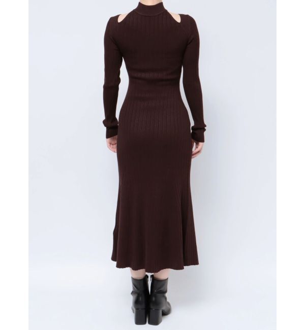 MERCURYDUO「2WAYランダムリブビスチェ風マーメイドニットワンピース」|ワンピース|