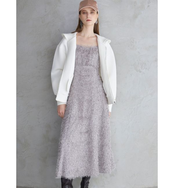 MERCURYDUO「フェザーフレアキャミワンピース」|ワンピース|