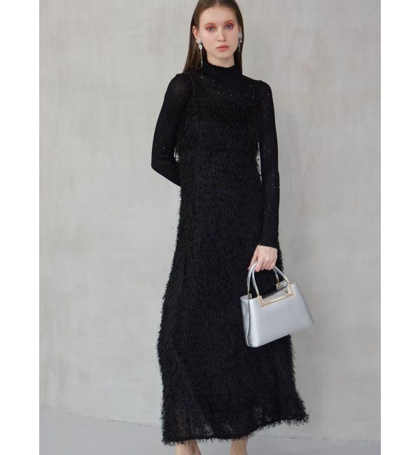 MERCURYDUO「フェザーフレアキャミワンピース」|ワンピース|