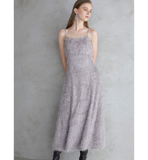 MERCURYDUO「フェザーフレアキャミワンピース」|ワンピース|