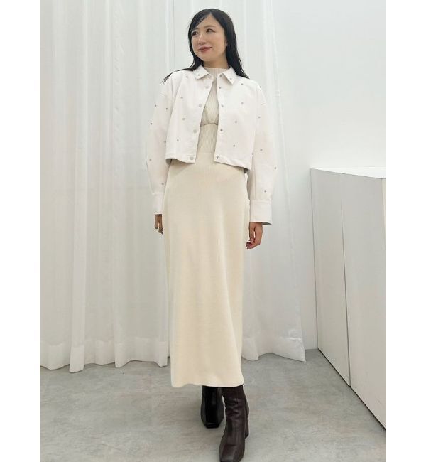 MERCURYDUO「フェイクレザービジュークロップドジャケット」|その他|