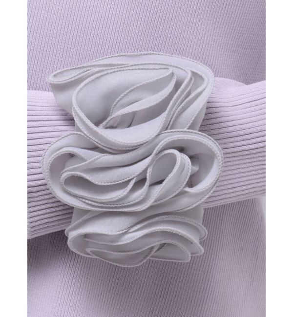 MERCURYDUO「ポインテッドコサージュミニニットワンピース」|ワンピース|