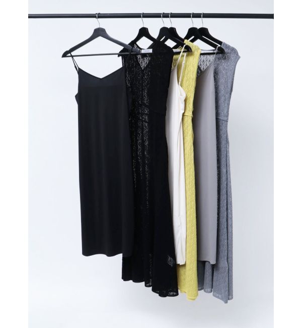 LAGUNAMOON「レース編みパイピングニットワンピース」|ワンピース|