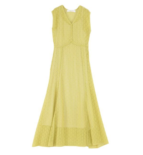 LAGUNAMOON「レース編みパイピングニットワンピース」|ワンピース|