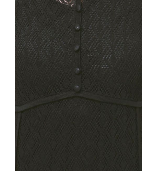 LAGUNAMOON「レース編みパイピングニットワンピース」|ワンピース|