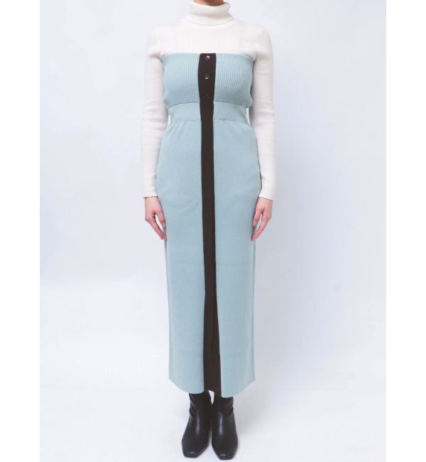 LAGUNAMOON「フロントボタンベアニットワンピース」|ワンピース|