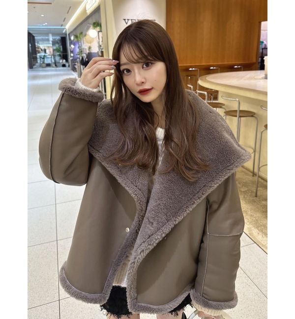 LAGUNAMOON「【REVIVAL】フェイクムートンスタンドカラーコート」|その他|