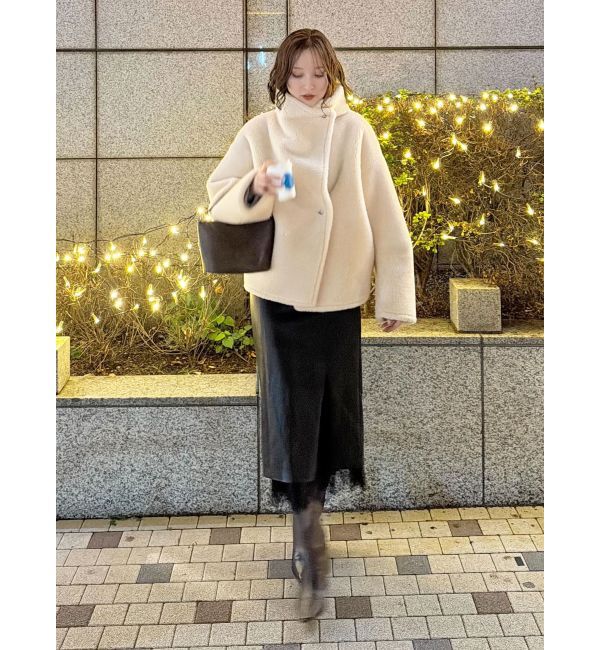 LAGUNAMOON「【REVIVAL】フェイクムートンスタンドカラーコート」|その他|