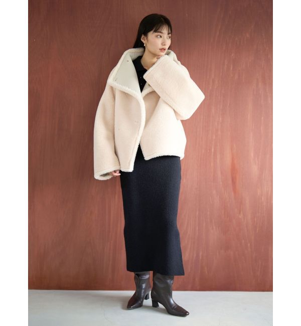 LAGUNAMOON「【REVIVAL】フェイクムートンスタンドカラーコート」|その他|