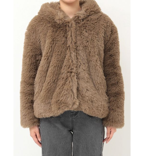 LAGUNAMOON「フェイクファーフーディコート」|その他|