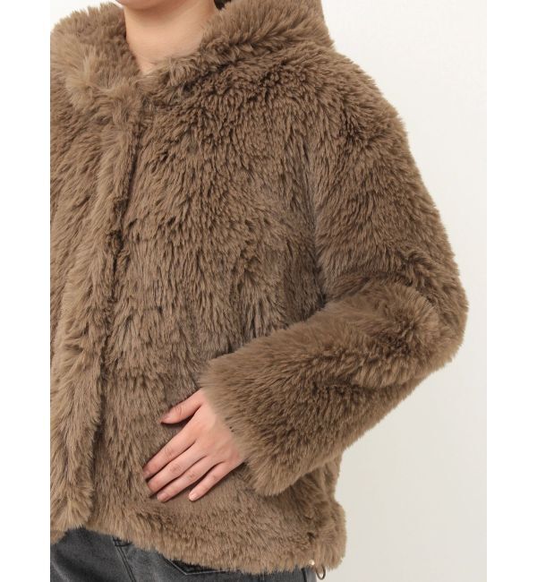 LAGUNAMOON「フェイクファーフーディコート」|その他|