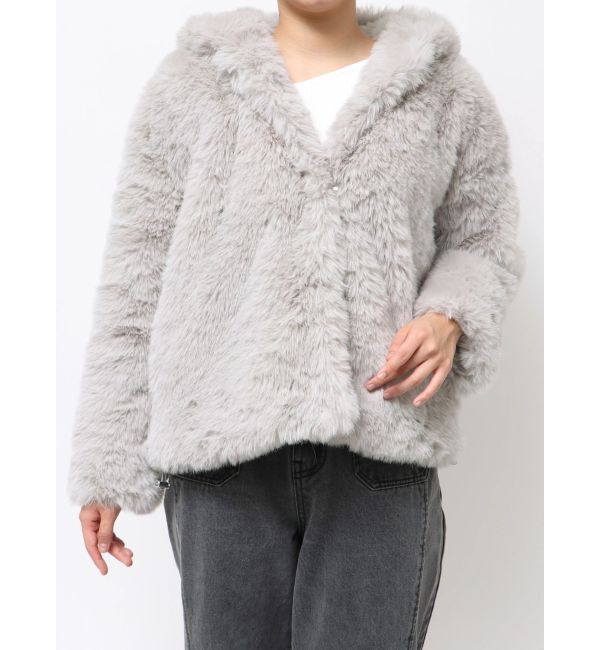 LAGUNAMOON「フェイクファーフーディコート」|その他|