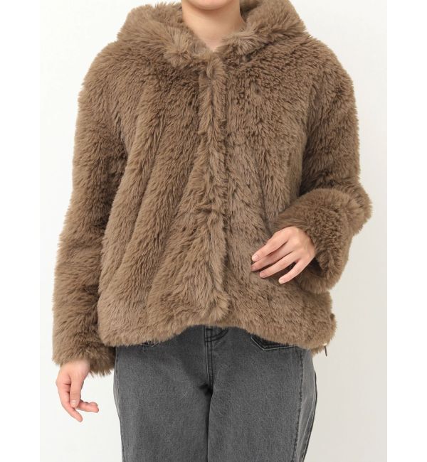 LAGUNAMOON「フェイクファーフーディコート」|その他|