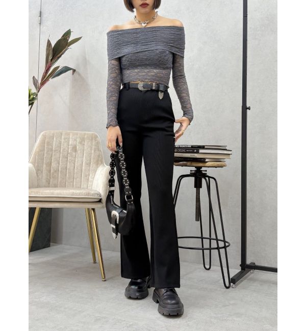 EVRIS「リブフレアパンツ」|その他|