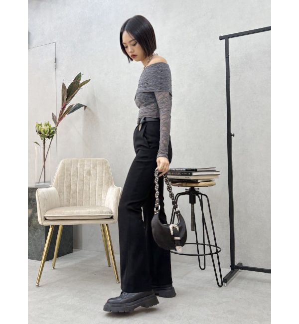 EVRIS「リブフレアパンツ」|その他|