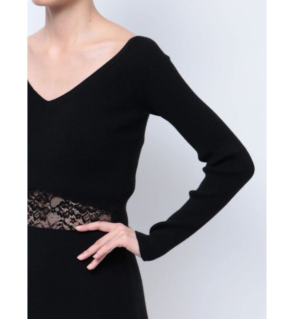 GYDA「ウエストレース2WAYテレコニットワンピース」|ワンピース|