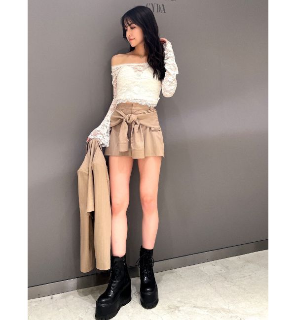 GYDA「2WAYレースTOPS」|Tシャツ・カットソー|