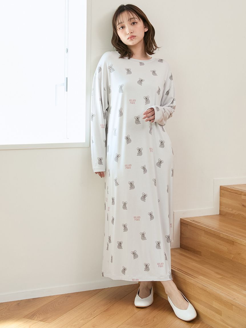 gelato pique「【接触冷感】コアラ柄ワンピース」|ルームウェア|
