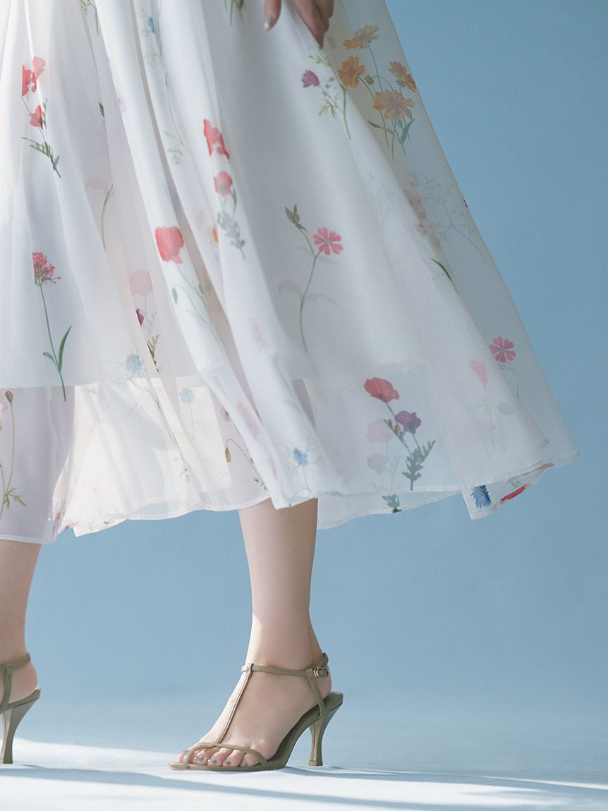 SNIDEL「バックリボンシフォンワンピース」|ワンピース|