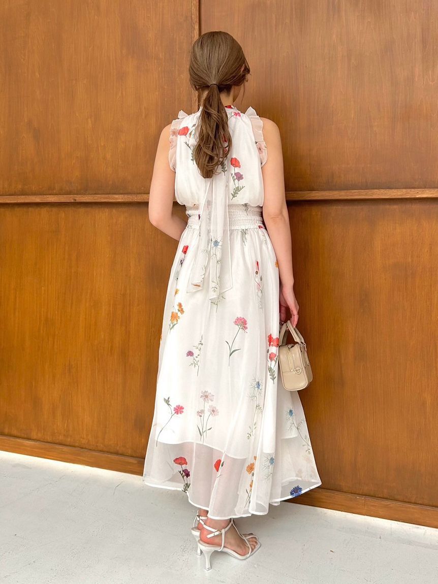 SNIDEL「バックリボンシフォンワンピース」|ワンピース|