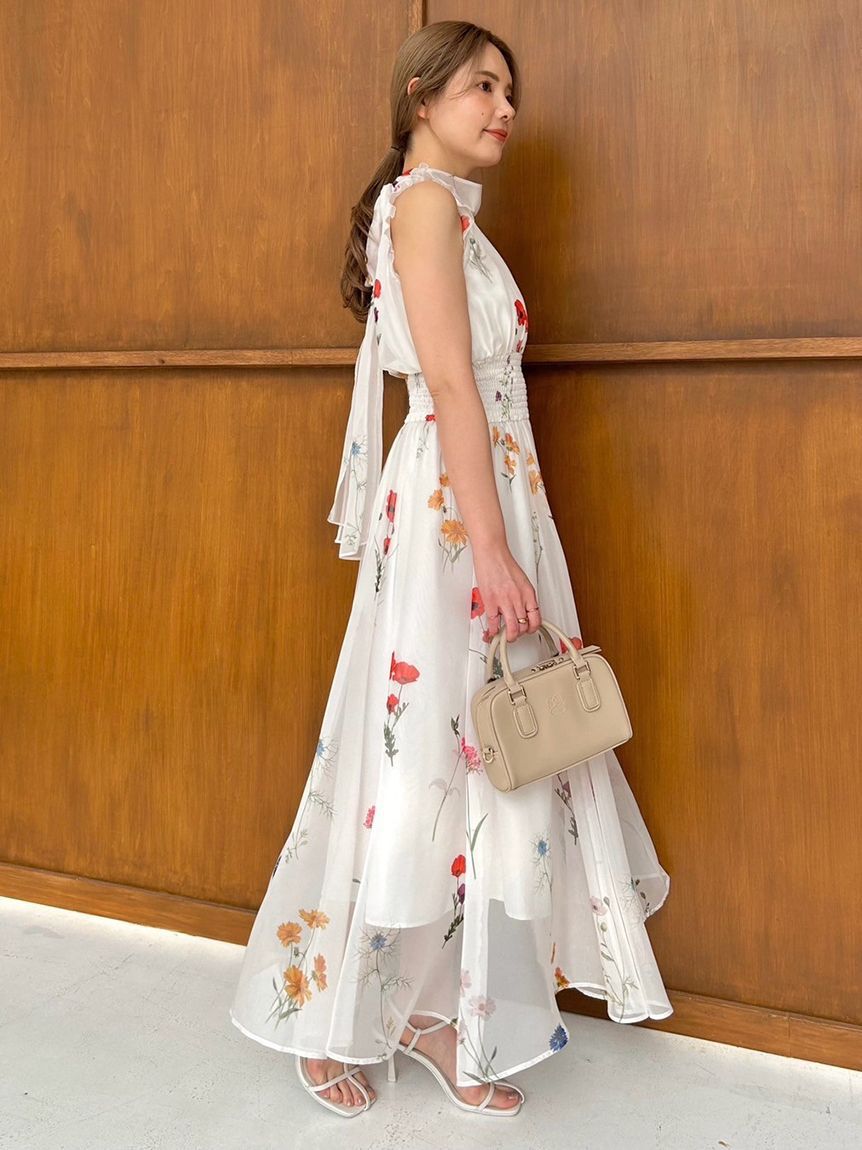 SNIDEL「バックリボンシフォンワンピース」|ワンピース|