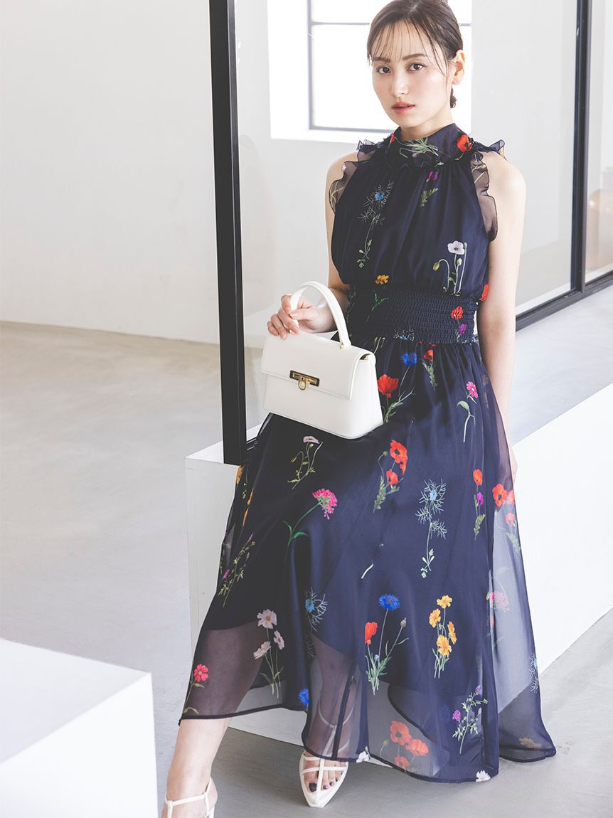 SNIDEL「バックリボンシフォンワンピース」|ワンピース|