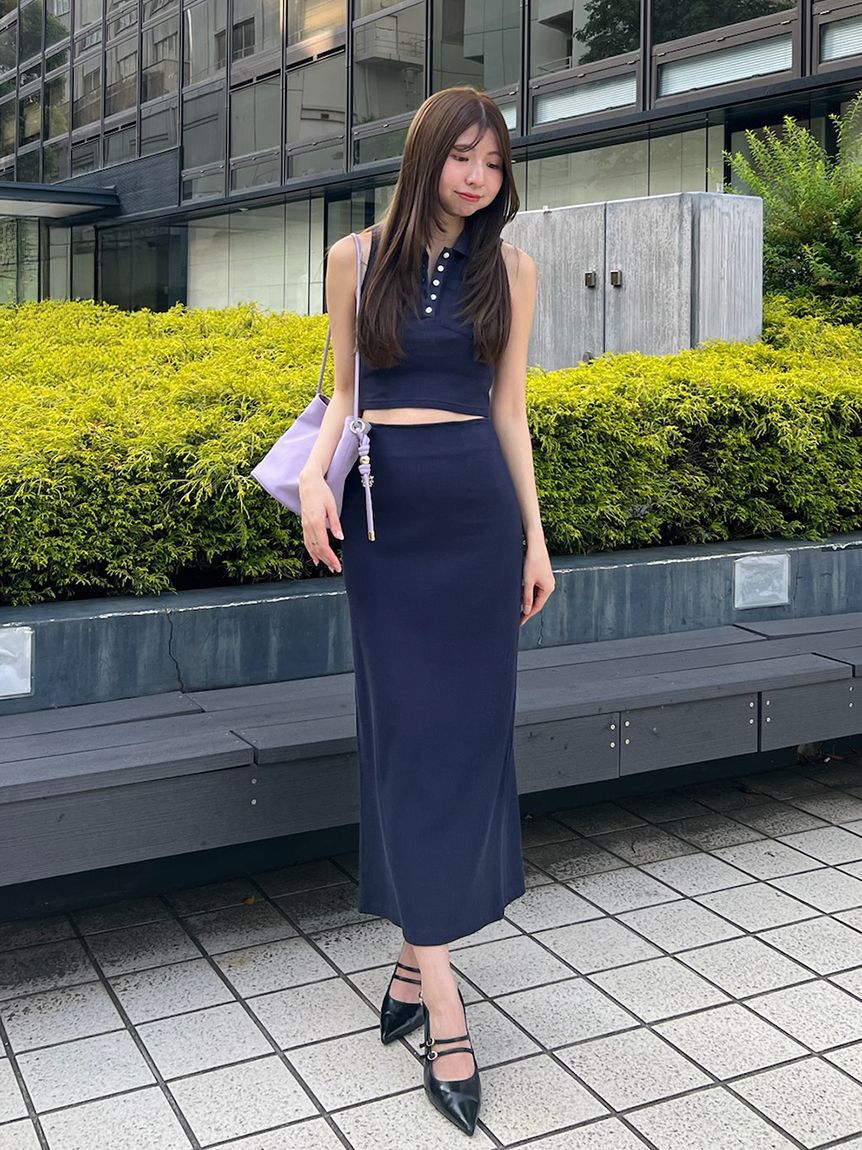 SNIDEL「【WEB限定カラーあり】ポロカットセット」|ワンピース|NVY