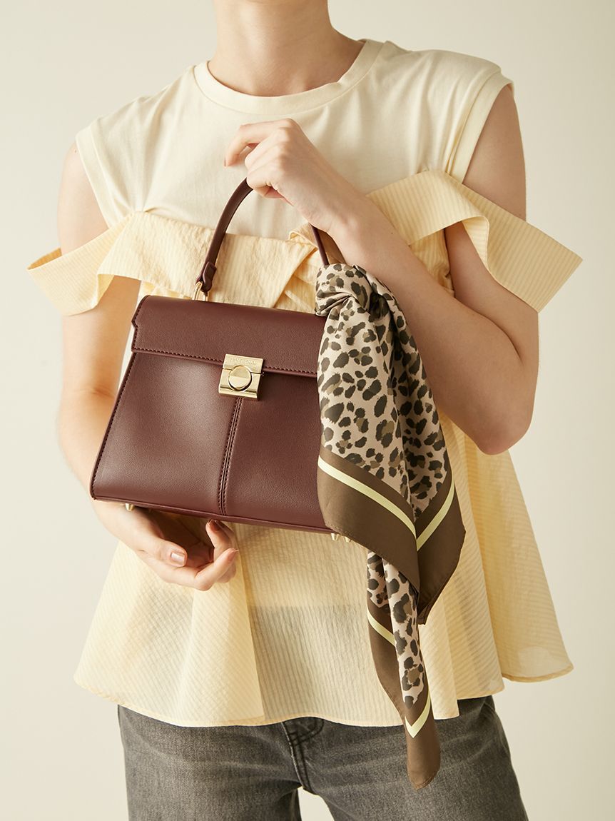 LILY BROWN「スクエアバックルトップハンドルバッグ」|ハンドバッグ|