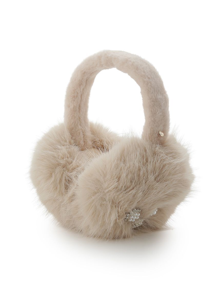 CELFORD「ビジュー付きフェイクファーイヤマフ」|イヤーマフ|