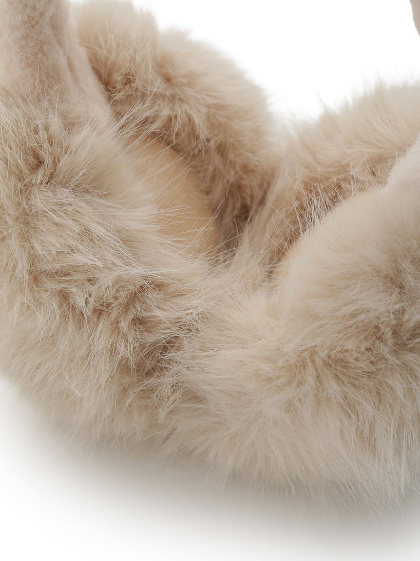 CELFORD「ビジュー付きフェイクファーイヤマフ」|イヤーマフ|