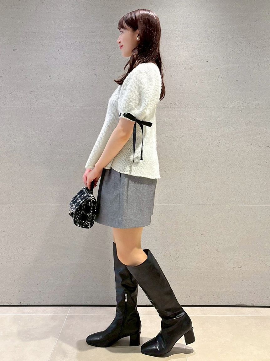 CELFORD「リボンディテールペプラムカーディガン」|カーディガン|