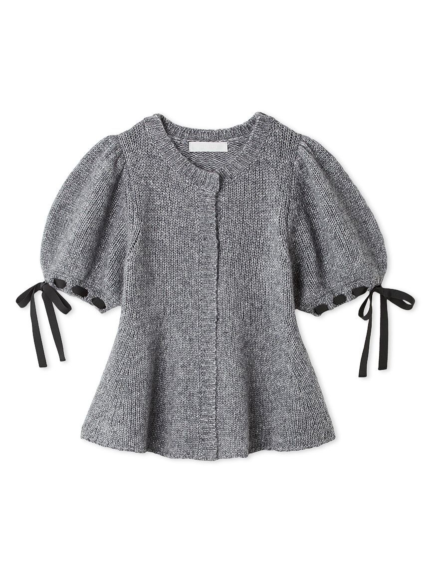 CELFORD「リボンディテールペプラムカーディガン」|カーディガン|