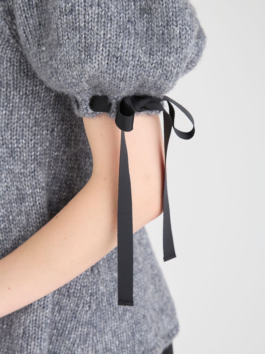 CELFORD「リボンディテールペプラムカーディガン」|カーディガン|