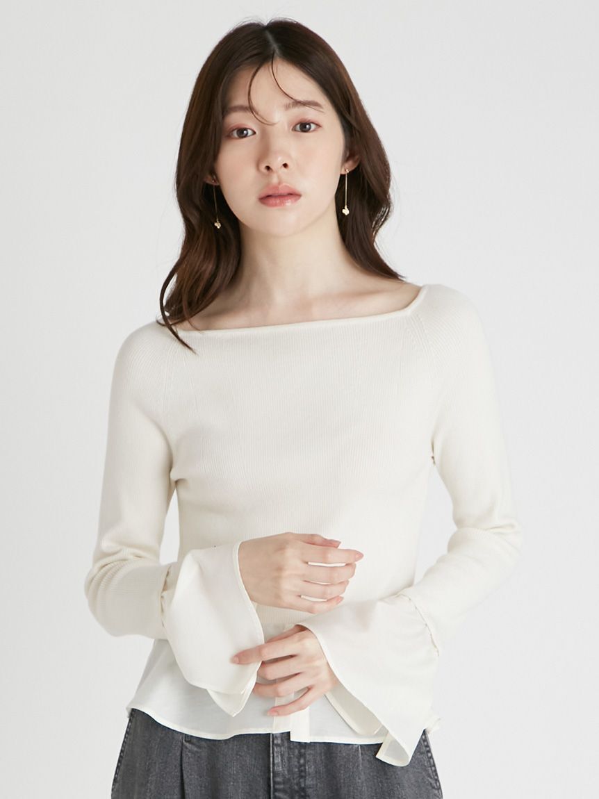 CELFORD「シャツドッキングニットプルオーバー」|ニット・セーター|