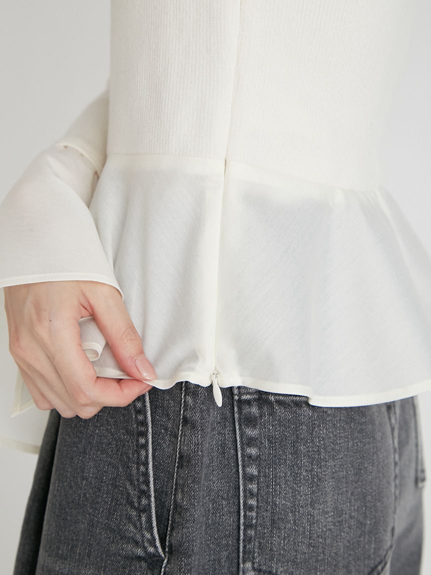 CELFORD「シャツドッキングニットプルオーバー」|ニット・セーター|