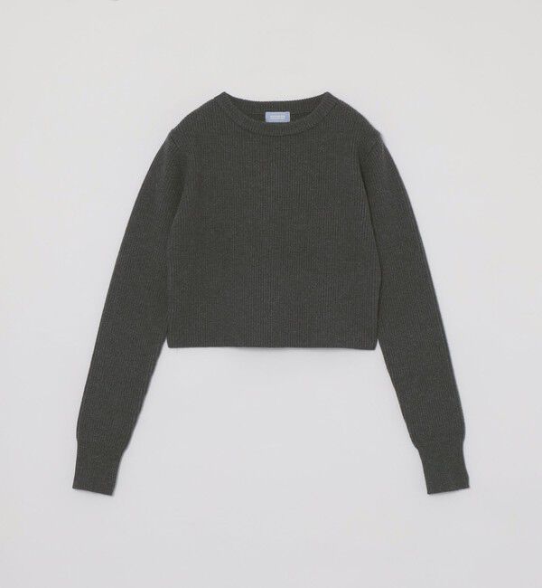 MACKINTOSH PHILOSOPHY「GREY LABEL クロップドアルパカ混ニット」|ニット・セーター|チャコールグレー