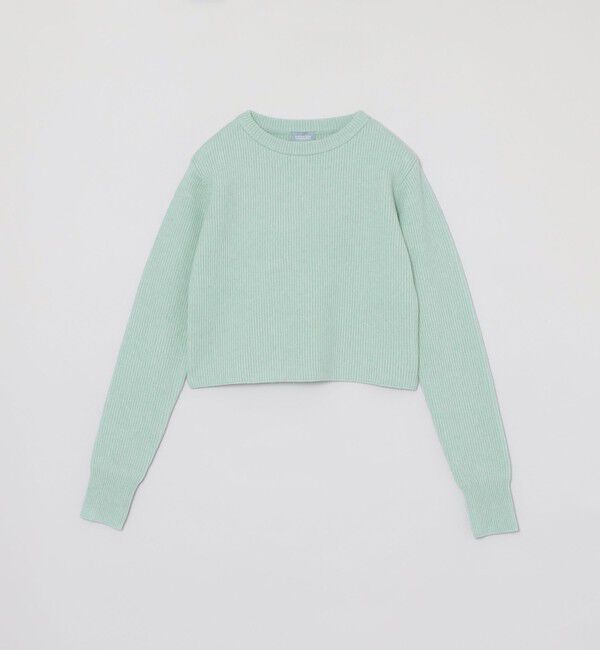 MACKINTOSH PHILOSOPHY「GREY LABEL クロップドアルパカ混ニット」|ニット・セーター|グリーン