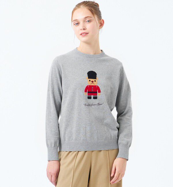MACKINTOSH PHILOSOPHY「バッキンガムベア ジャガードニット」|ニット・セーター|グレー