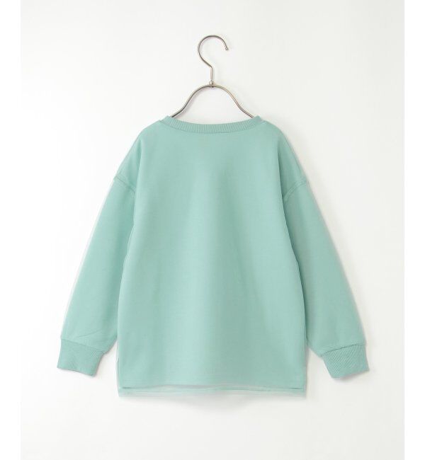 ikka kids「チュール重ねロゴプリントプルオーバー（120~160cm）」|Tシャツ・カットソー|